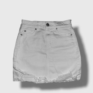 High rise jean skirt